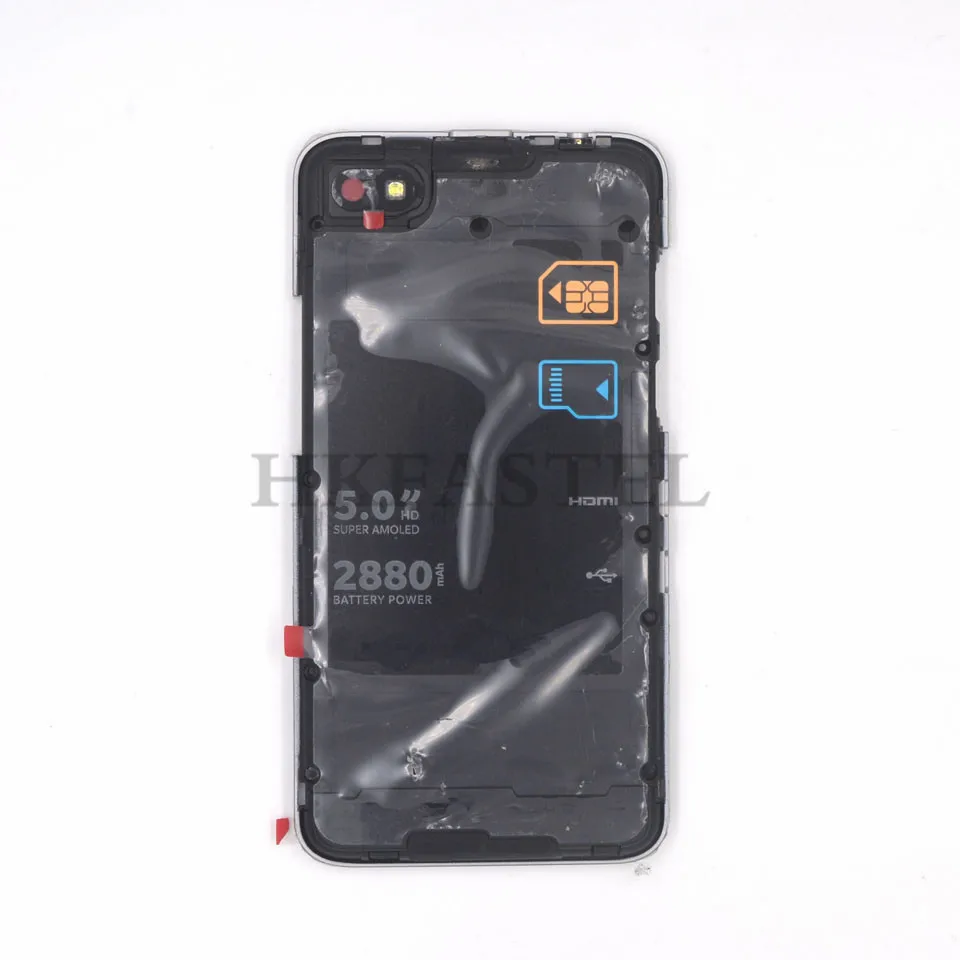 Hkfatel корпус для BlackBerry Z30 4G полный передний ЖК средняя рамка Корпус задняя крышка батареи