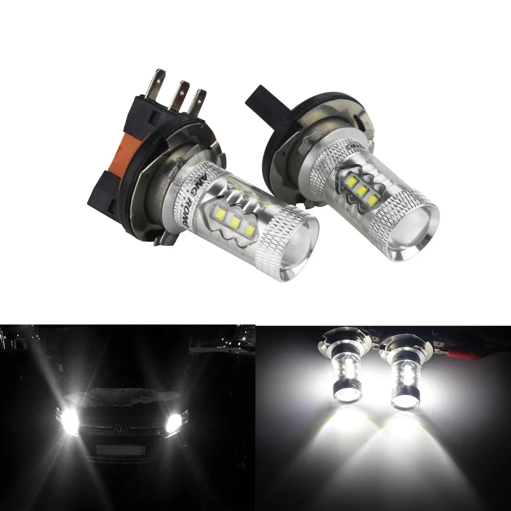 ANGRONG 2x H15 лампа светодиодный 80 Вт Foglight дневного света DRL Для VW Кадди-кар транспортер(CA210x2