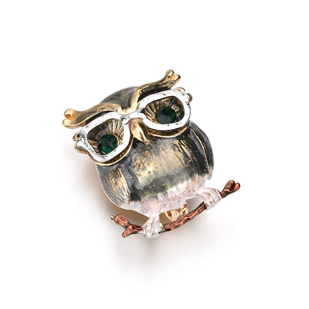 Terreau Kathy новый стиль фиолетовая брошь попугай большой живота совы броши для детей