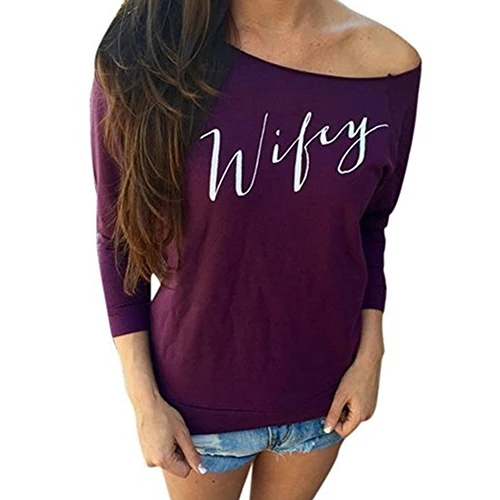 Женская Мода Тонкий футболка с длинными рукавами топ круглым вырезом Базовая