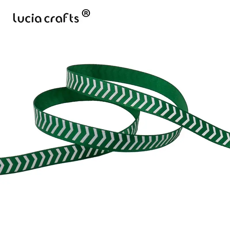 Style 13 5yards Lucia crafts 5 ярдов/12 ярдов 10 мм печатные рождественские корсажные/атласные ленты DIY рождественские вечерние упаковочные материалы T0502 - Цвет: Style 13 5yards