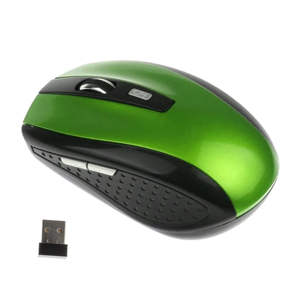 

2.4G Wireless Mouse Portable Optical 6 Buttons 1200 DPI Mice For Computer PC Laptop Gamer Black Blue Green Red Color Mouse