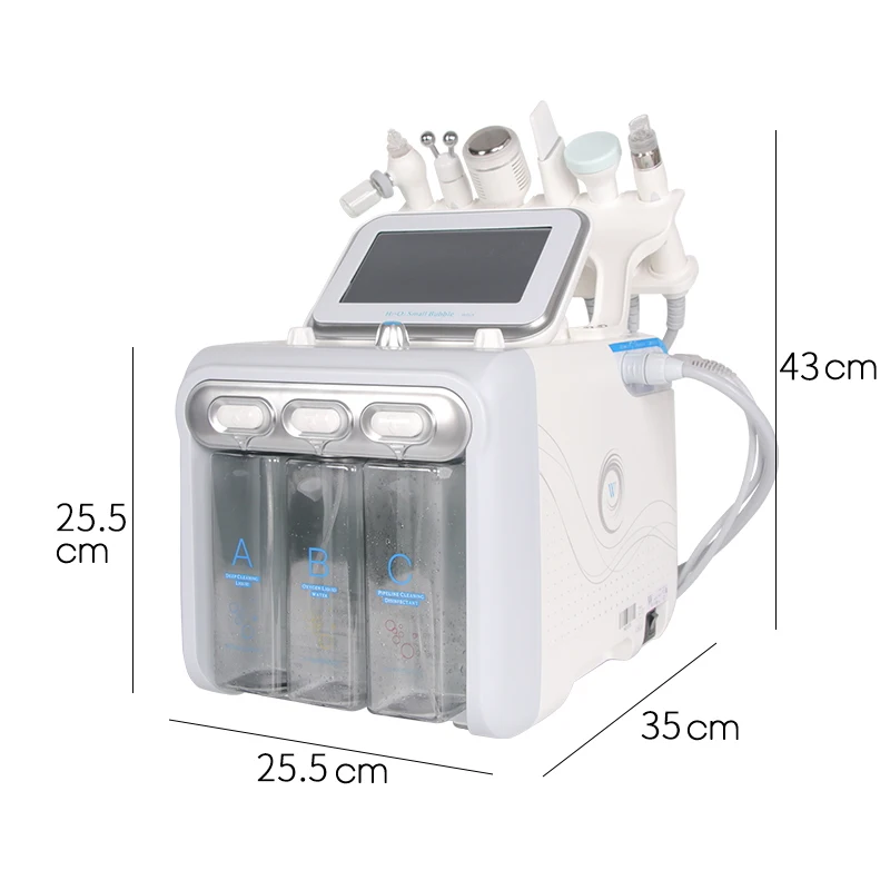 

DARSONVAL Hydra facial galvanic spa 6 in 1 microdermal Small Bubbles Skin Care Device oxygen meter Ultrasonic aesthetic Machine