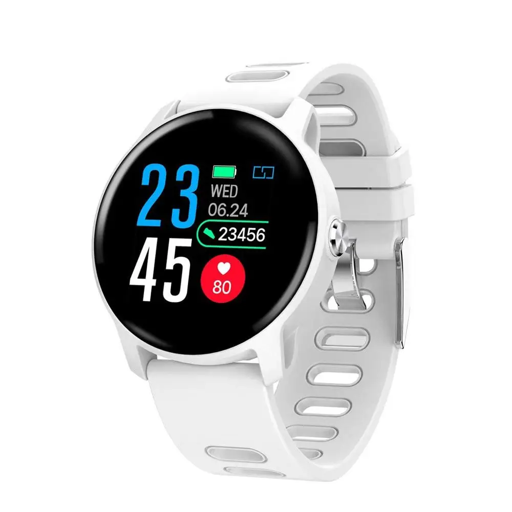 Android умные часы кровяное Давление отслеживать сердечный ритм SmartWatch для детей Для женщин Водонепроницаемый спортивный умный Браслет S08 - Цвет: White Smart Watch
