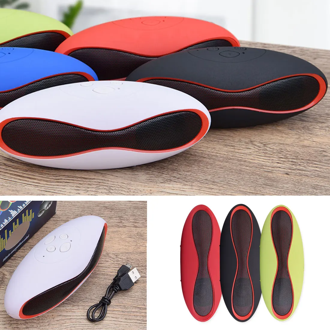 3D стерео музыка объемный USB супер бас Мини Bluetooth динамик портативный беспроводной