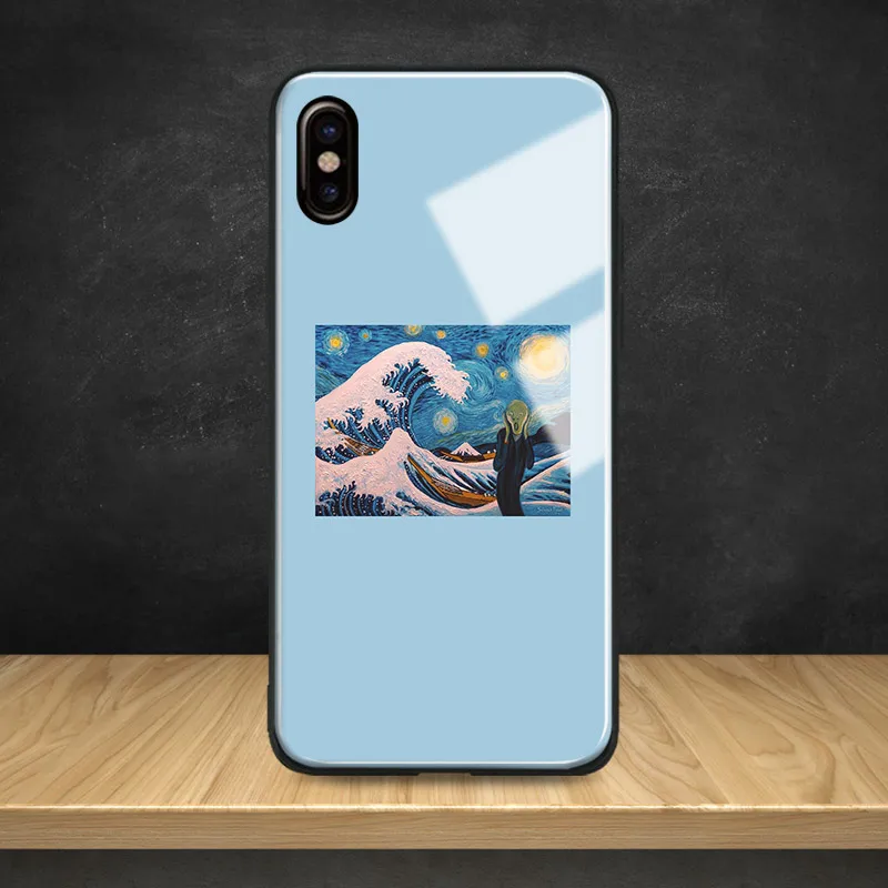 Fuji Wave Scream эстетический Мягкий силиконовый чехол для телефона из закаленного