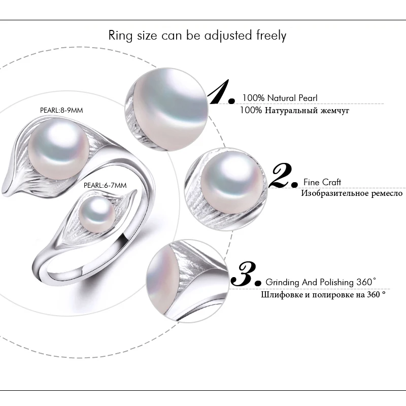 Женское Двухслойное кольцо FENASY из стерлингового серебра 925 пробы | Украшения и