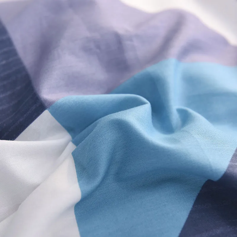 Синий Модный прямоугольный узор домашний текстиль 1 шт. пододеяльник 100% хлопок