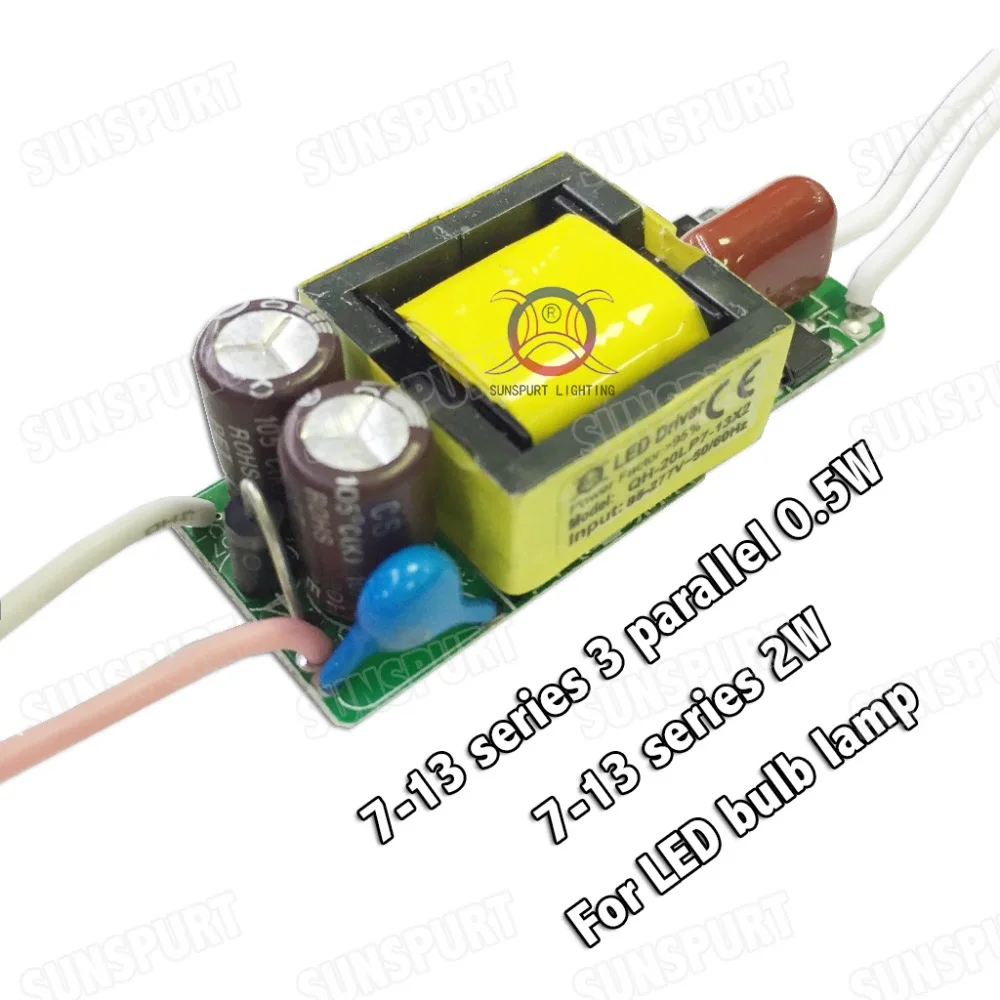 Изолированная светодиодная лампа 5 шт. 20 Вт AC85 277V 7 13x2W 450mA DC20 45V светодиодный блок