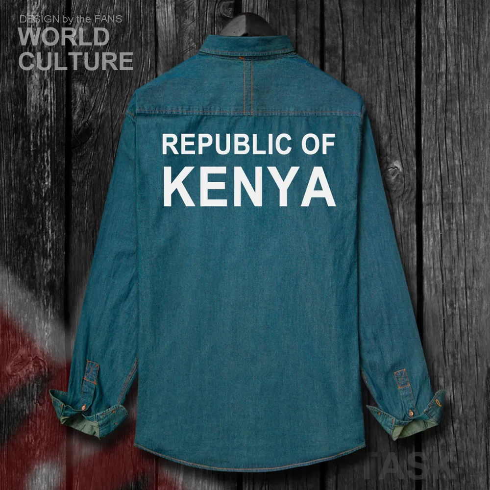 Мужская джинсовая рубашка с отложным воротником и длинным рукавом | одежда