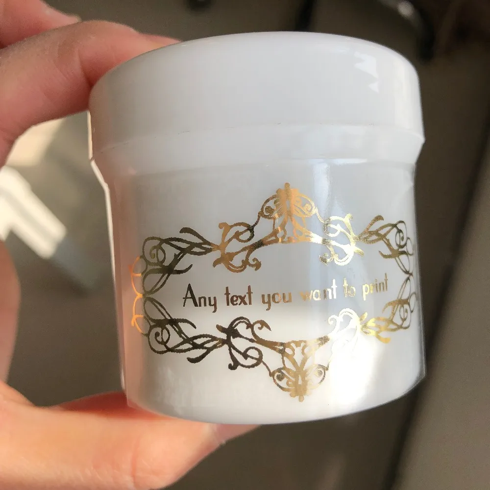 

Personalized wedding damask souvenir candle jar bottle box stickers custom rectangle foil gold transparent self-adhesive labels