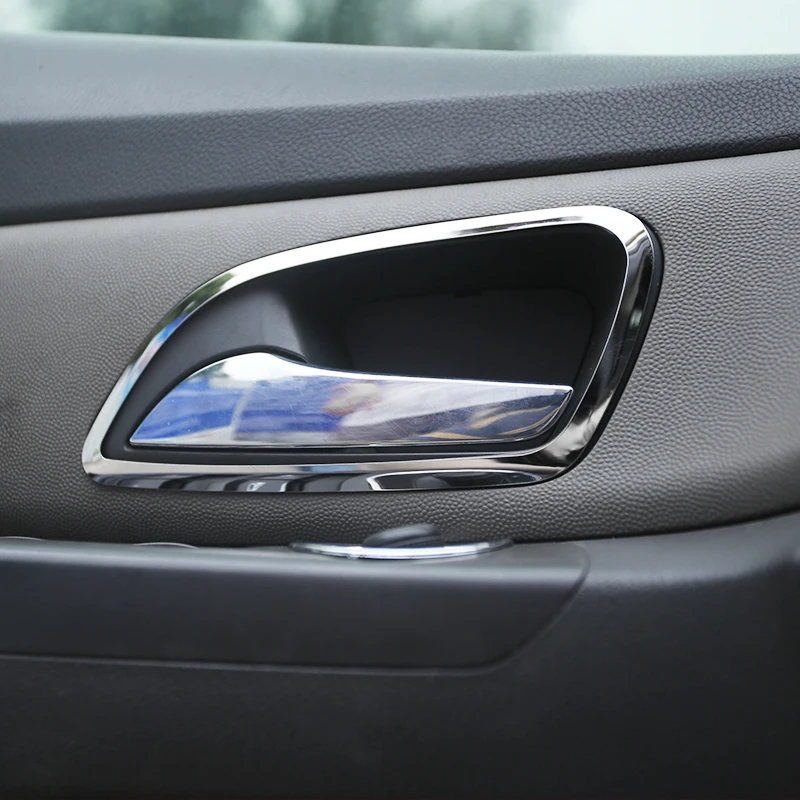 Наклейка на внутреннюю дверную ручку из нержавеющей стали с блестками для Chevrolet