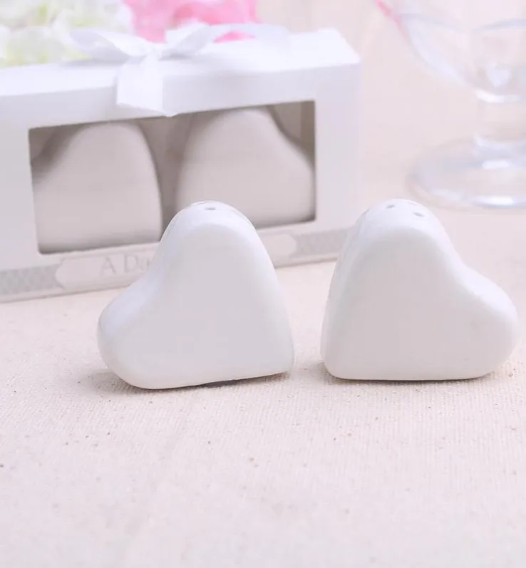 Новое поступление тире любви Керамическая Сердце Солонка и перечница с