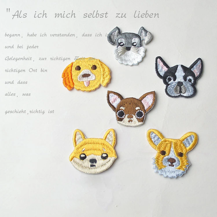 2 шт./лот Шнауцер корги Чихуахуа Тедди бульдог Нашивки для Костюмы Утюг на вышитые