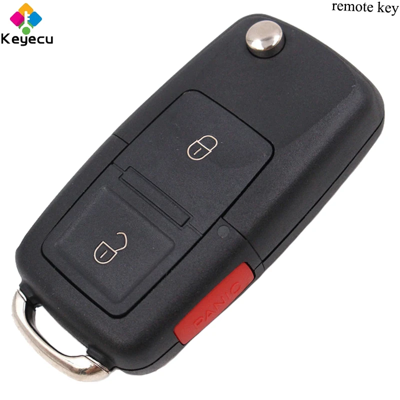 KEYECU Замена Новый VW B5 стиль флип дистанционного ключа автомобиля-2 + 1/3 кнопки и 315