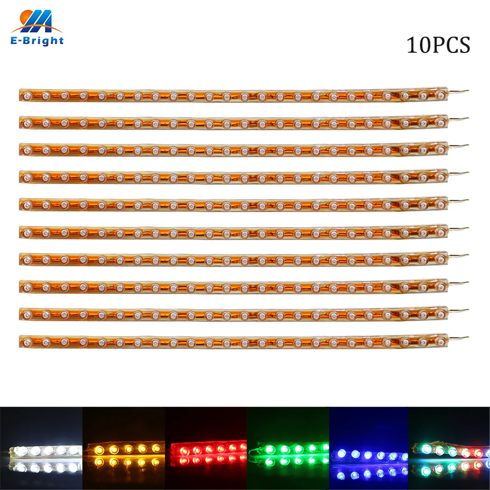 YM E Bright 10 шт./лот ПВХ 24/48 см Гибкие водонепроницаемые светодиоды светодиодные