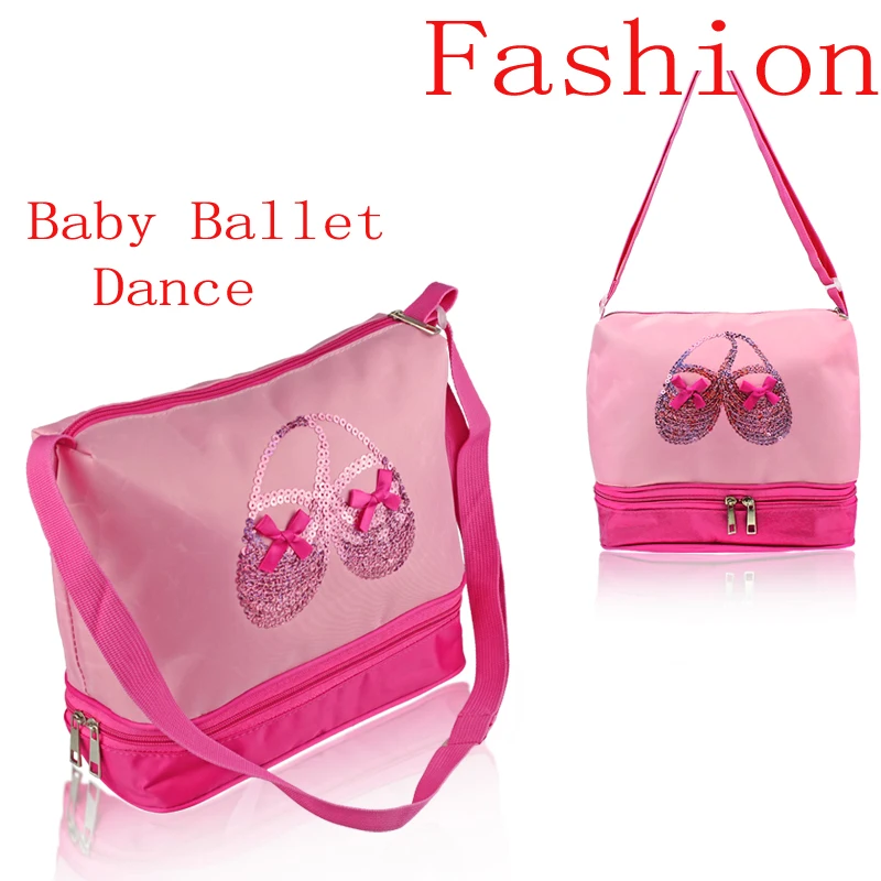 

Cheap Discount Pink Dance Crossbody Bags Beautiful Embroidered Sequin Ballet Shoes Cute Girls Children Ballet Dance Bags For Kid