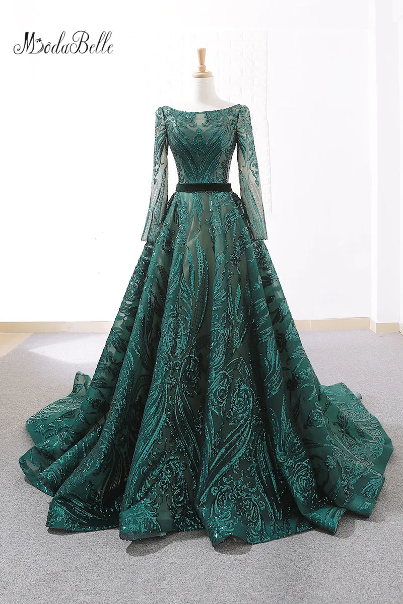 Женское винтажное платье с длинным рукавом modabelle аппликацией в пол блестками на