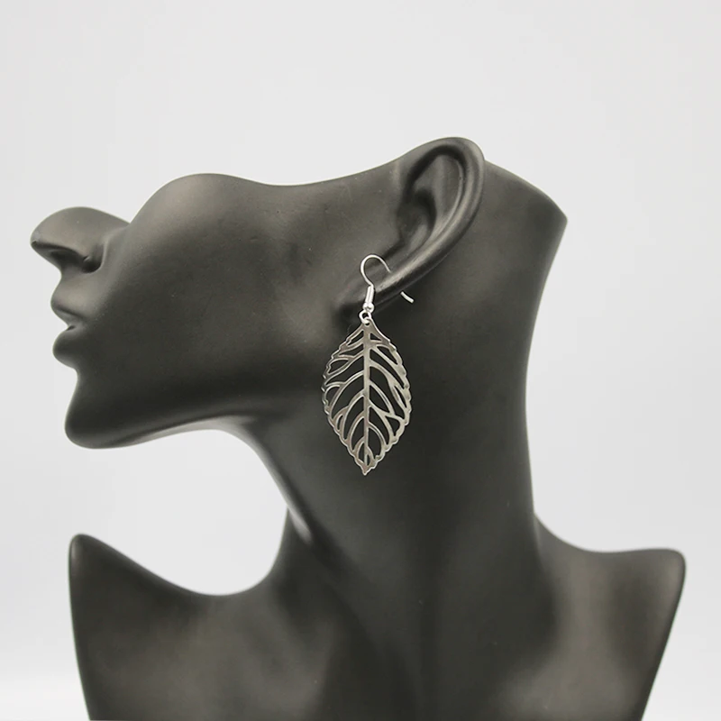 free shipping 5pairs/lot A0001 Pendientes Mujer Hot Fashion Jewelry Hollow Metal Leaves Dangling Long Statement Drop Earrings | Украшения и