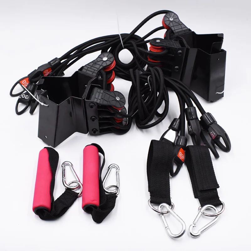 X Type 210 lbs TWTOPSE Pro шкив, Эспандеры для тренировок, фитнеса, йоги, Тяговая веревка, универсальные дверные пробирки для упражнений, фитнеса, бодибилдинга, 210 фунтов - Цвет: X Type 210 lbs