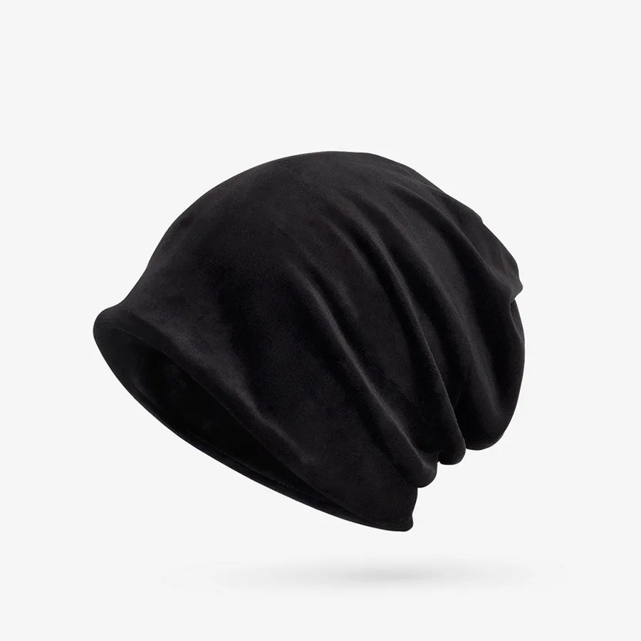 NUZADA, зимняя шапка, одноцветная, унисекс, для мужчин и женщин, Skullies Beanies, шапка, Вязанная, двойные, многослойные шапочки, капот, две функции