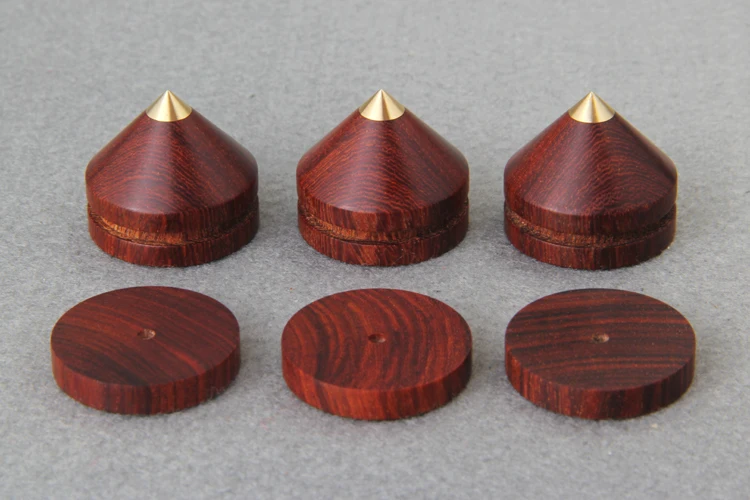 8 комплектов подставка для динамиков шипы опорная палисандр Деревянный медный