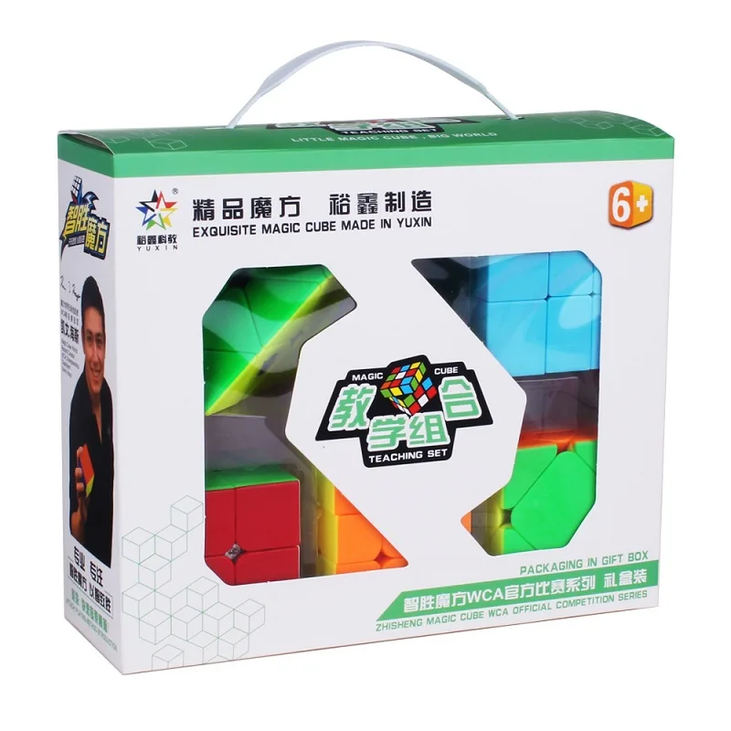 

YUXIN 5PCS 2x2x2 3x3x3 Smooth Mirror Skew Pyramid Stickerless Magic Cube Speed Puzzle Cube Set Educational Toys