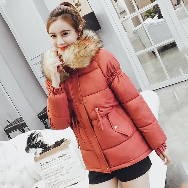 Женские зимние пальто модные короткие Прямая поставка молнии Feminina подкладкой