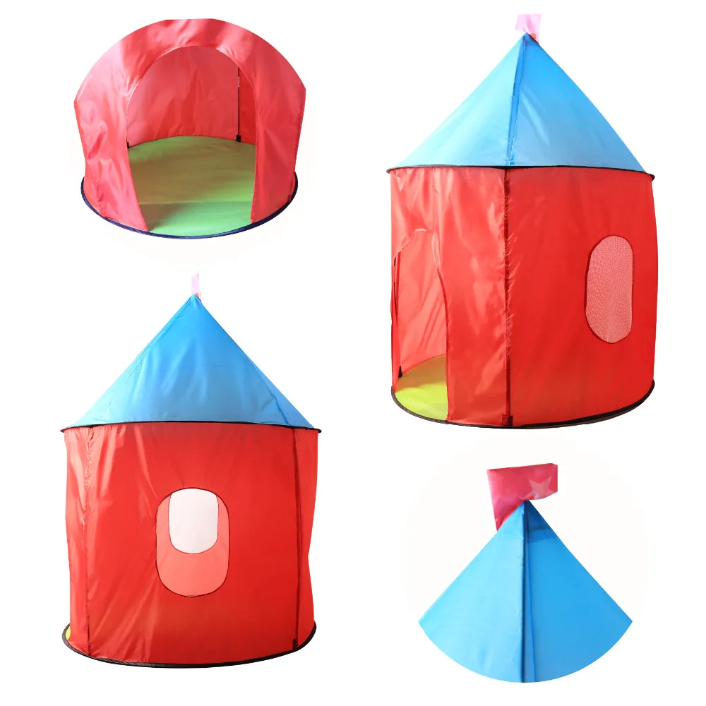 Большая палатка игрушечная Playhouse крытый и открытый сад Складная Pop Up астронавт в космосе играют палатка для детей