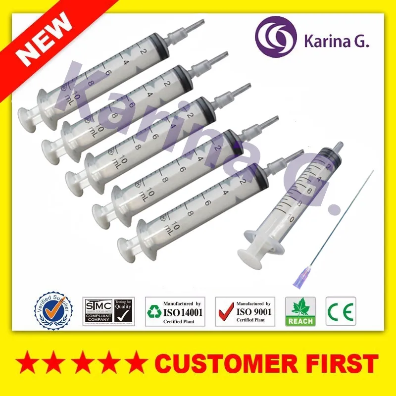 

6PCS Adding Ink Tools 10ML Syringes & 10CM Needles Suitable for Injection CISS and Ink Cartridges on high quality