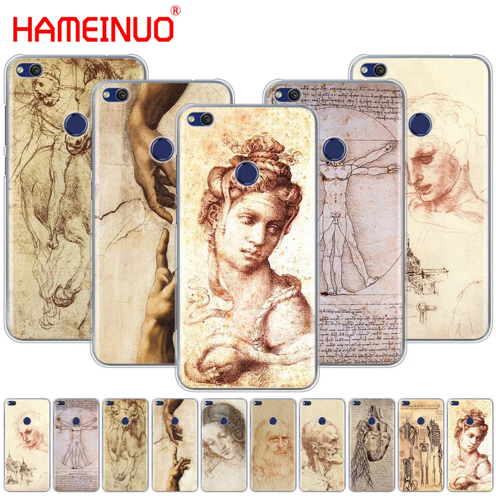 HAMEINUO Italy leonardo da vinci art Cover phone Case for huawei Ascend P7 P8 P9 P10 P20 lite plus pro G9 G8 G7 2017 | Мобильные