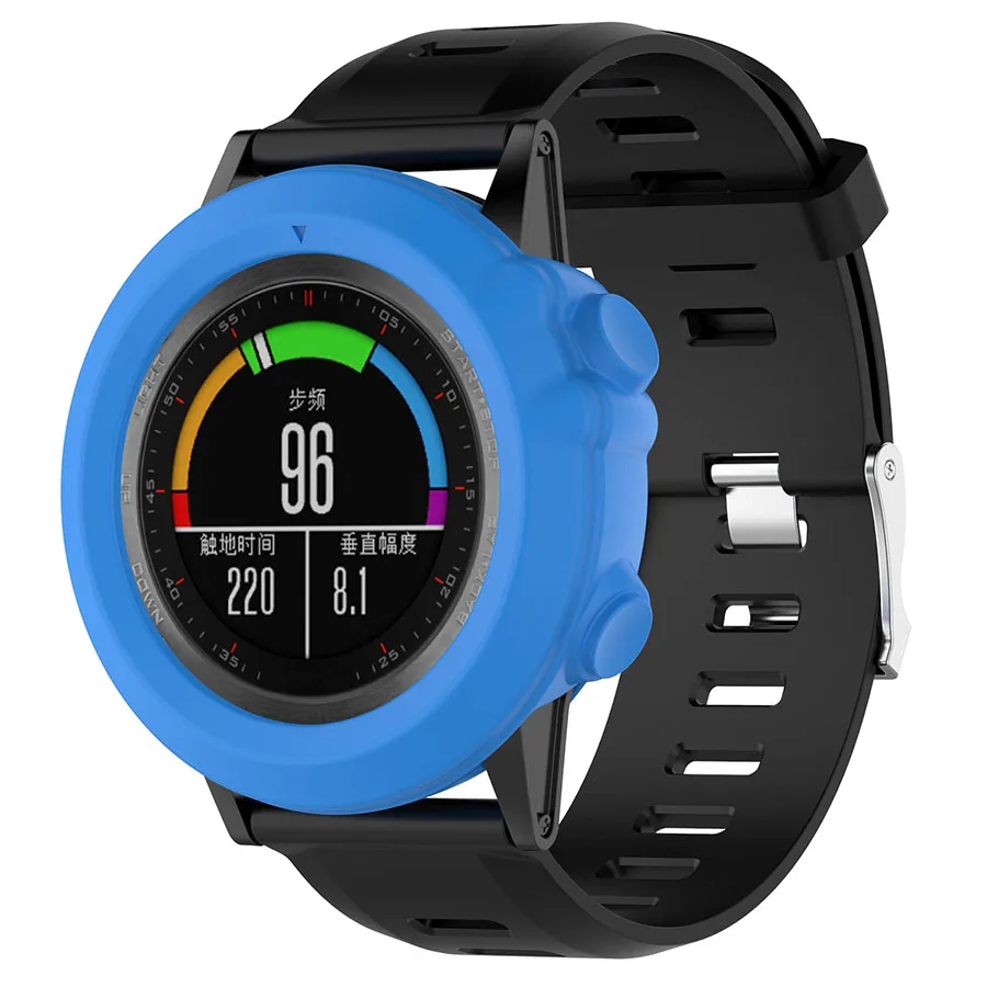 Тонкий силиконовый чехол защитный чехол для Garmin Fenix 3/3HR/3 Sapphire/Quaitx 3/Tactix Bravo Смарт-часы резиновый мягкий чехол - Цвет ремешка: Sky Blue