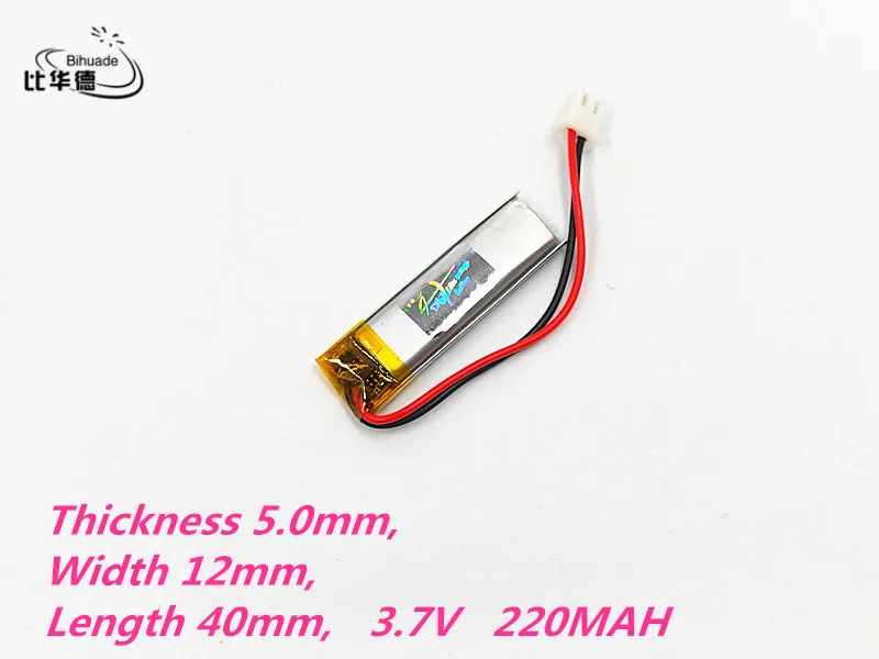 XHR 2P 2 54 220mAh 501240 3 7 V литий полимерные аккумуляторные батареи|rechargeable battery|battery