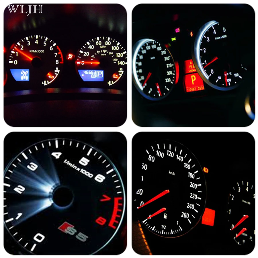 WLJH 10x T5 Клин 37 73 светодиодный лампы PC74 Twist Socket Gauge приборная панель Даш светильник лампа индикатора для Subaru