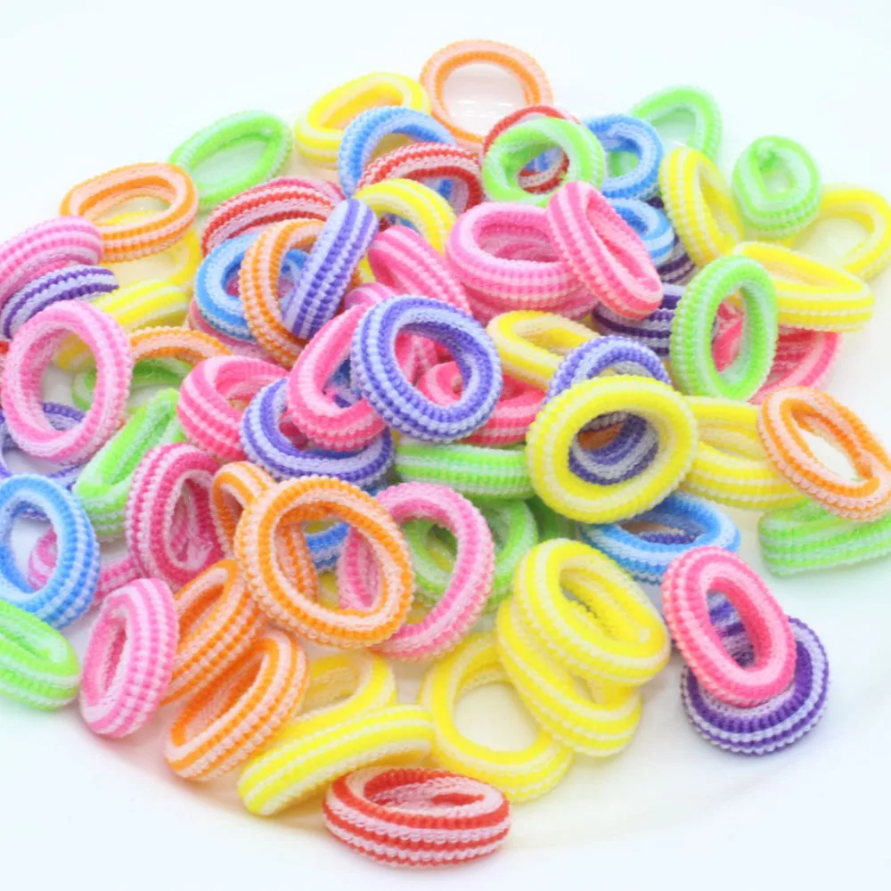 50pcs Lot children scrunchy mix black elastic of hair accessories for girls kids rubber band ties rope baby headbands | Детская одежда