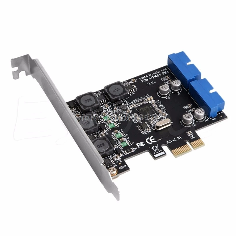 5 Гбит/с низкий профиль Кронштейн Внутренний 2 порта 19Pin USB 3 0 карта PCI e к 20Pin папа