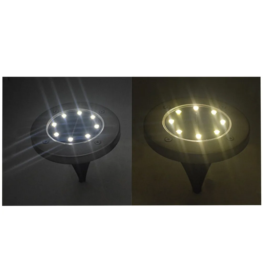 Шт. 1 шт. 8LED солнечный Мощность садовый светильник под землей лампы Открытый Путь