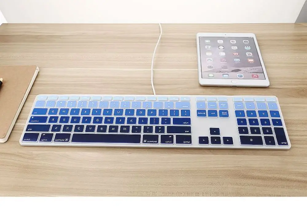 Для Apple iMac настольный протектор Flim красочная силиконовая крышка клавиатуры с цифровой клавиатурой для Apple iMac G5/G6 A1243