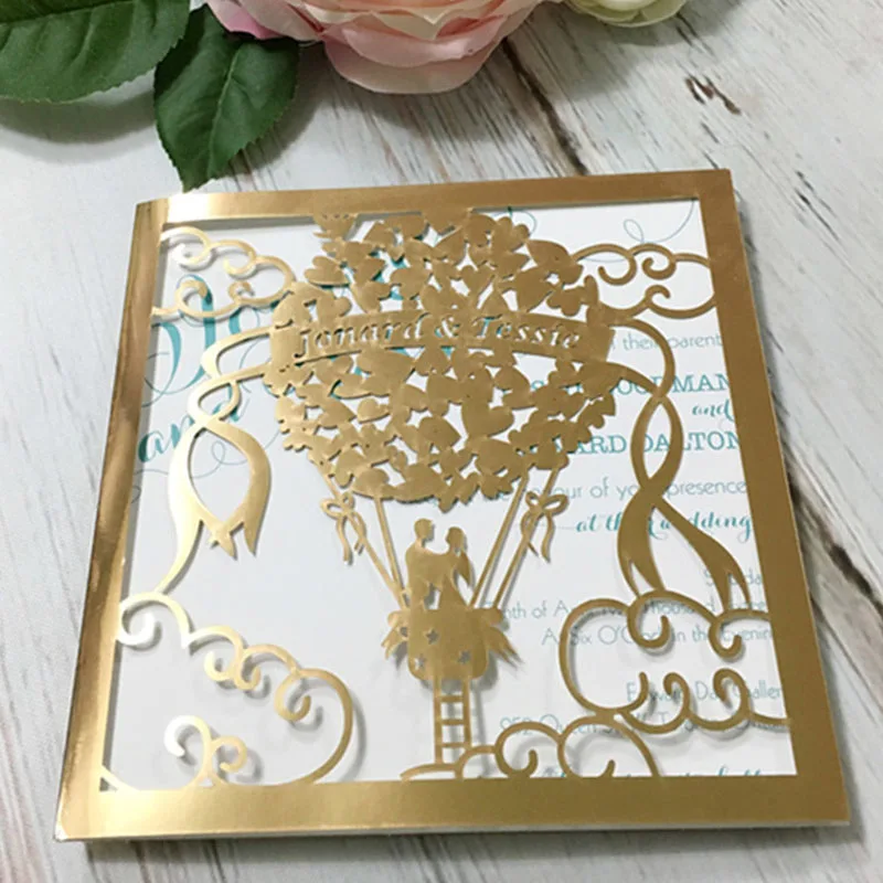 Лазерная резка горячий воздух воздушный шар бесплатная настроить имя темно