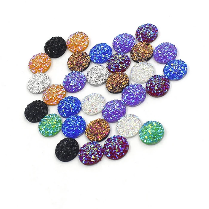 12 мм минеральной поверхности округлые с плоской нижней поверхностью смолы