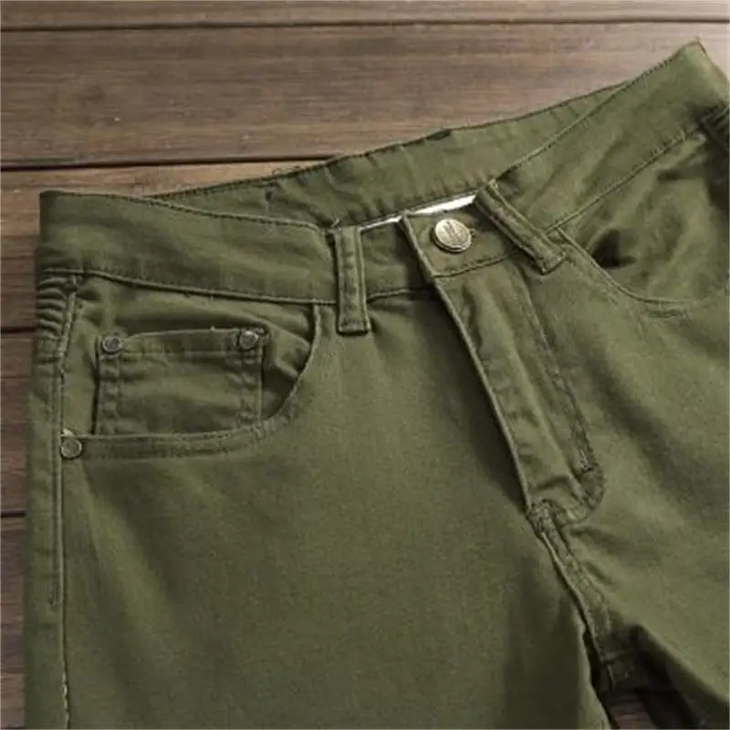 Мужские джинсы в европейском и американском стиле 3 цвета облегающие брюки панк