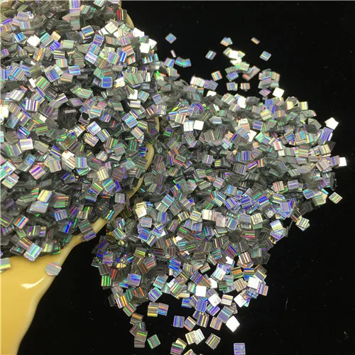 5500pcs 3mm Glitter Sequins PVC Laser Hexagonal Sequins for Crafts Paillette Sewing Decoration DIY Clothing Accessories - Цвет: Laser silver 4
