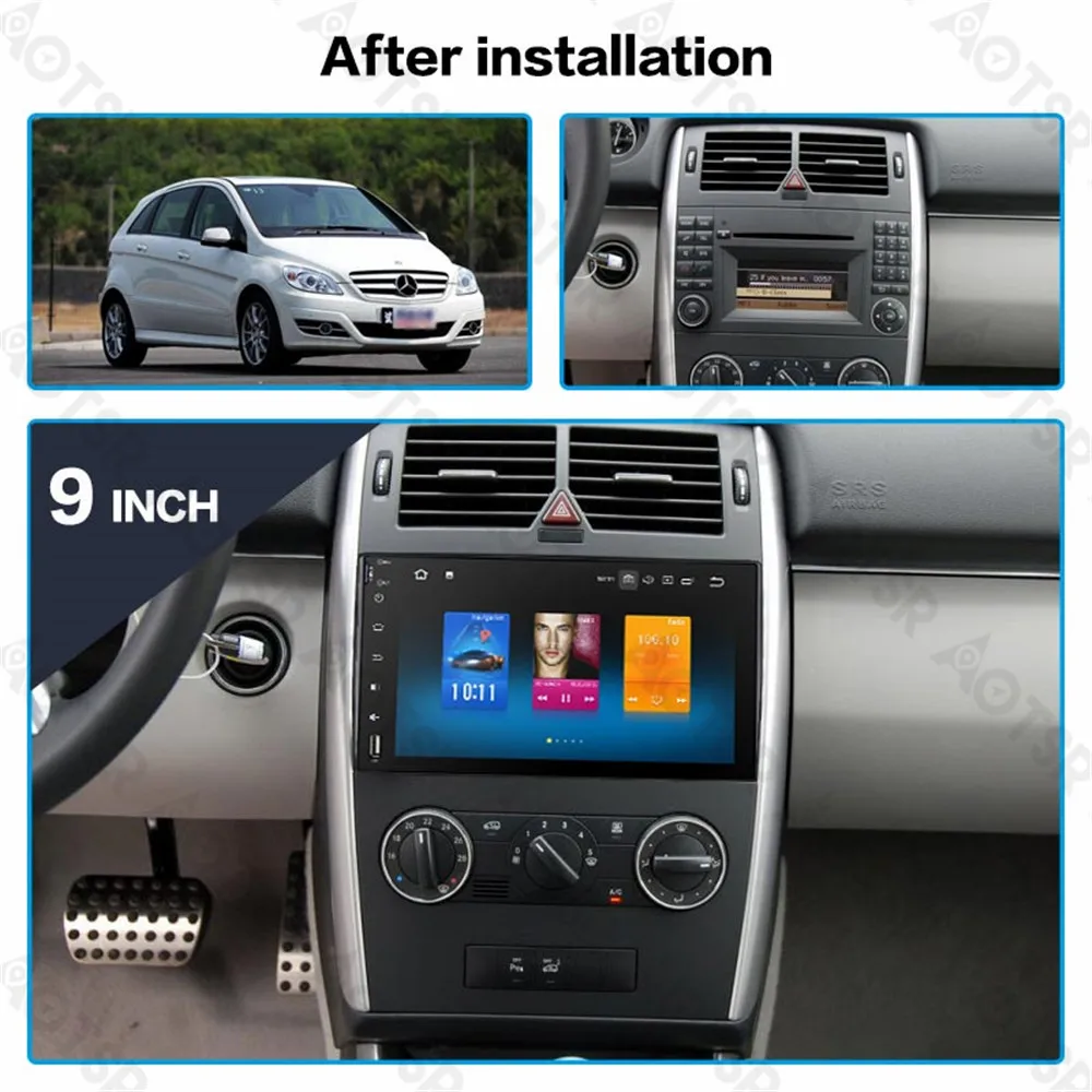 Aotsr Android 8 0 Восьмиядерный GPS-навигатор Автомобильный без DVD-плеера для Benz W169 W245