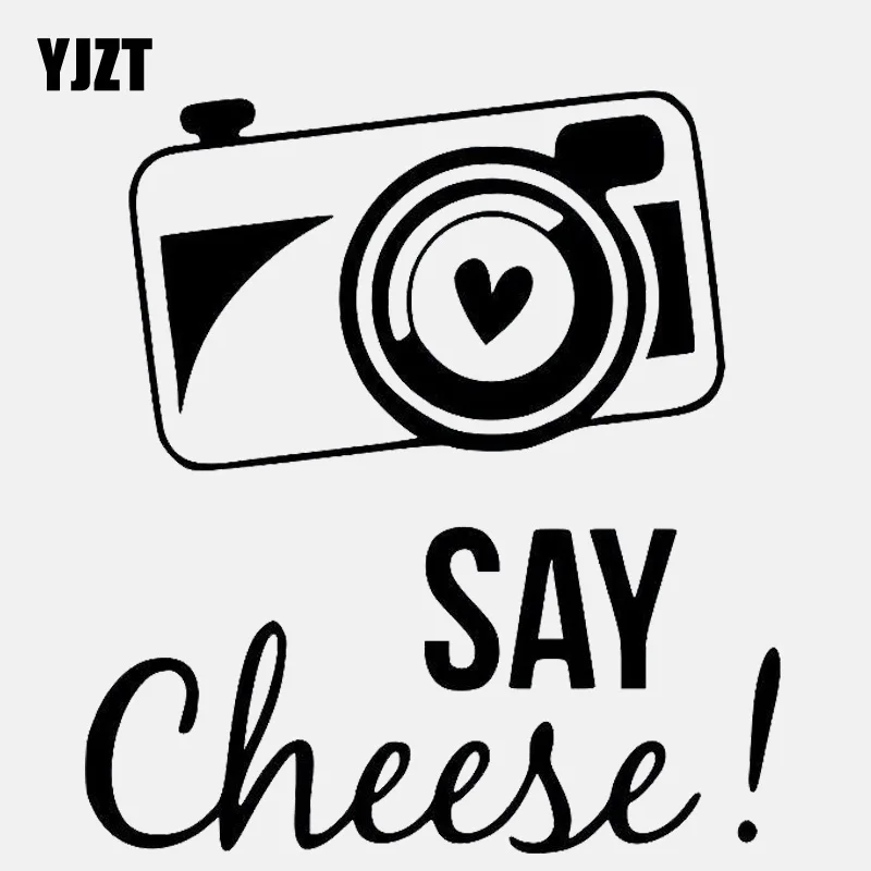 YJZT 12 см * 13 2 фотография фотокамера любовь сыр скажем виниловые черные/серебряные