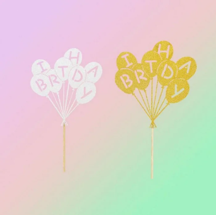 Торт Топперы блестящий шар бумажный баннер для обертка кексов форма выпечки День