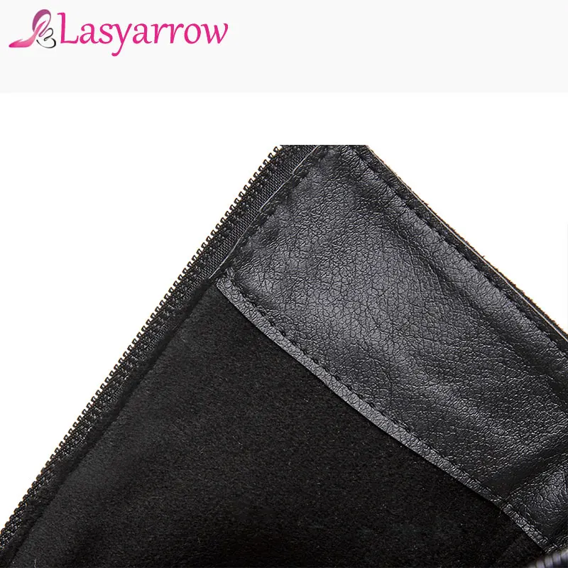 Сапоги Lasyarrow женские высокие мотоциклетные на толстом высоком каблуке