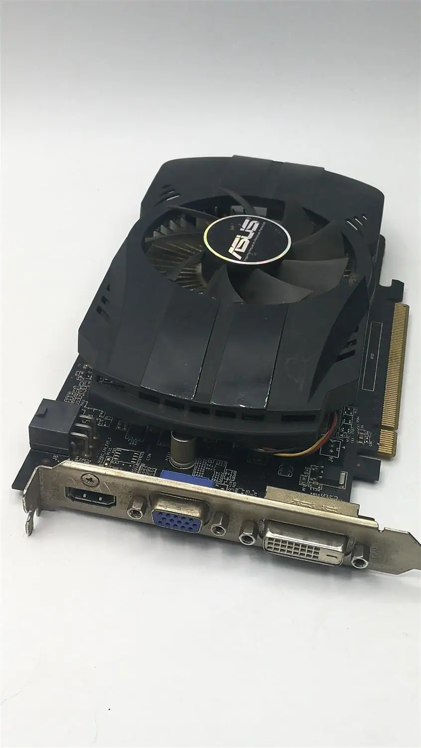 Б/у 2 шт./лот Видеокарта ASUS GTX 650 GPU 1 ГБ GDDR5 бит VGA-карта для игровых ПК nVIDIA мощнее чем