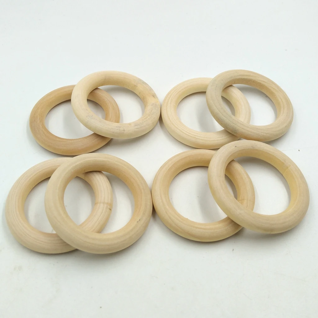 20 шт Необработанные твердые деревянные кольца для рукоделия подвеска из