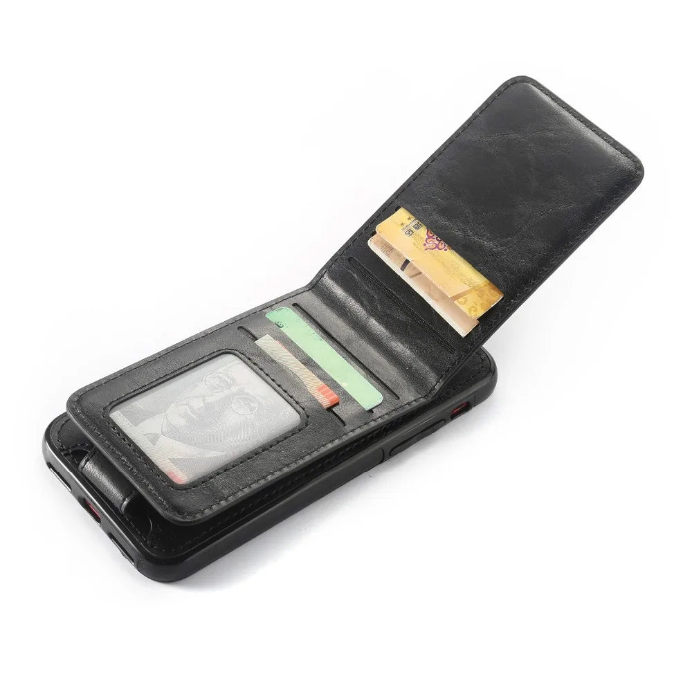 Чехол бумажник из искусственной кожи для iPhone Xs/X со съемными отделениями