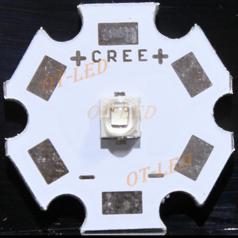 10 шт. Cree XPE2 XP-E2 светодиодный излучатель светильник красный 620NM зеленый 525NM синий 460NM на 20 мм/16 мм/14 мм/12 мм/8 мм алюминиевая печатная плата